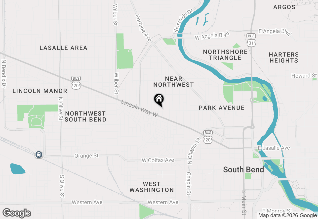Map of 1111 Lindsey Street, South Bend, IN 46616