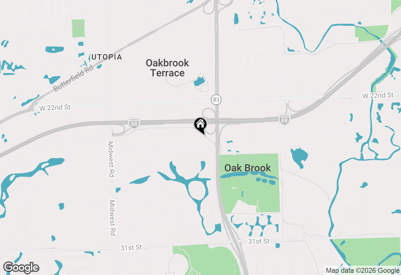 Map of 46 Kingston Drive, Oak Brook, IL 60523