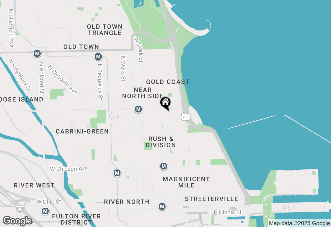 Map of 22 E Elm Street, Chicago, IL 60611