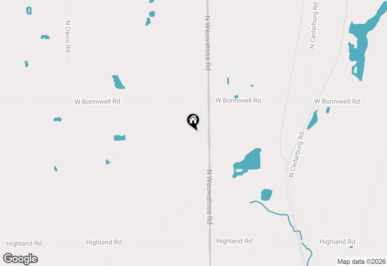 Map of 13345 N Windsor Ct, Mequon, WI 53097