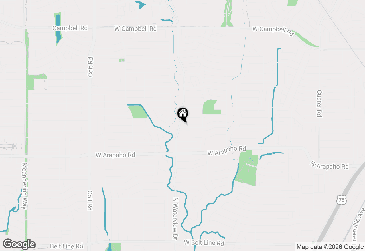 Map of 926 Warren Way, Richardson, TX 75080