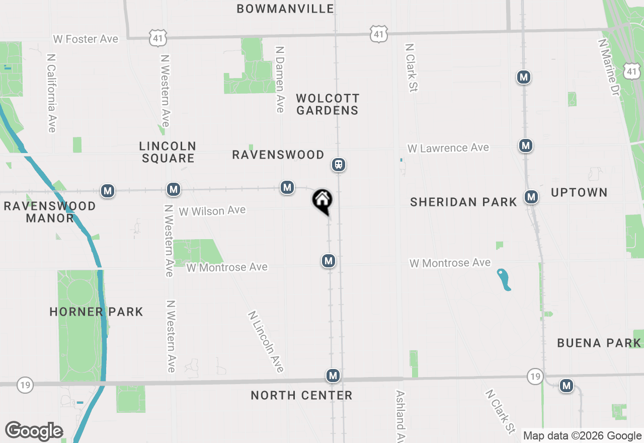 Map of 4531 N Wolcott Avenue #3, Chicago, IL 60640