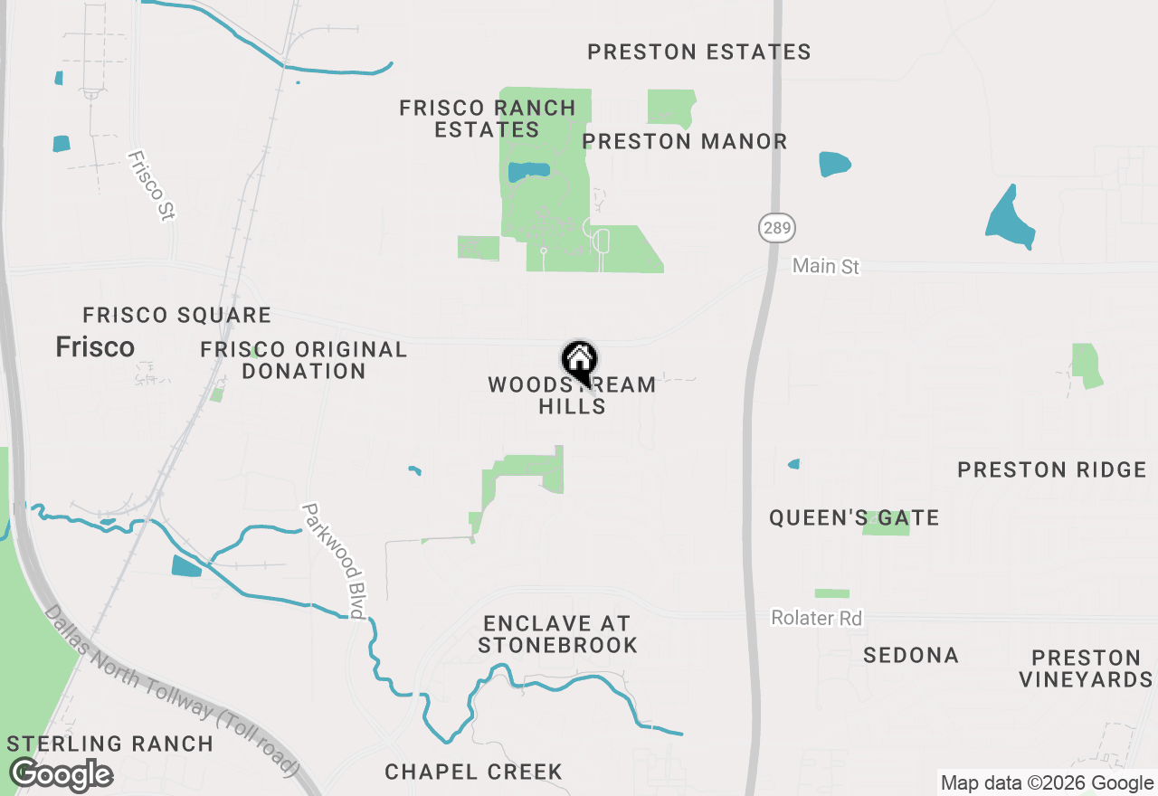 Map of 8679 Woodstream Drive, Frisco, TX 75034