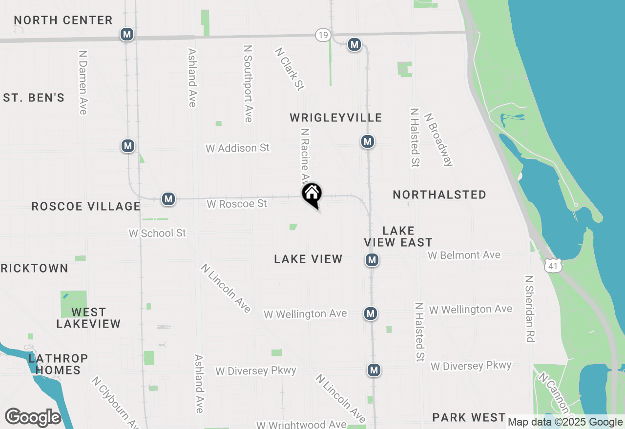 Map of 3335 N Racine Avenue #F, Chicago, IL 60657