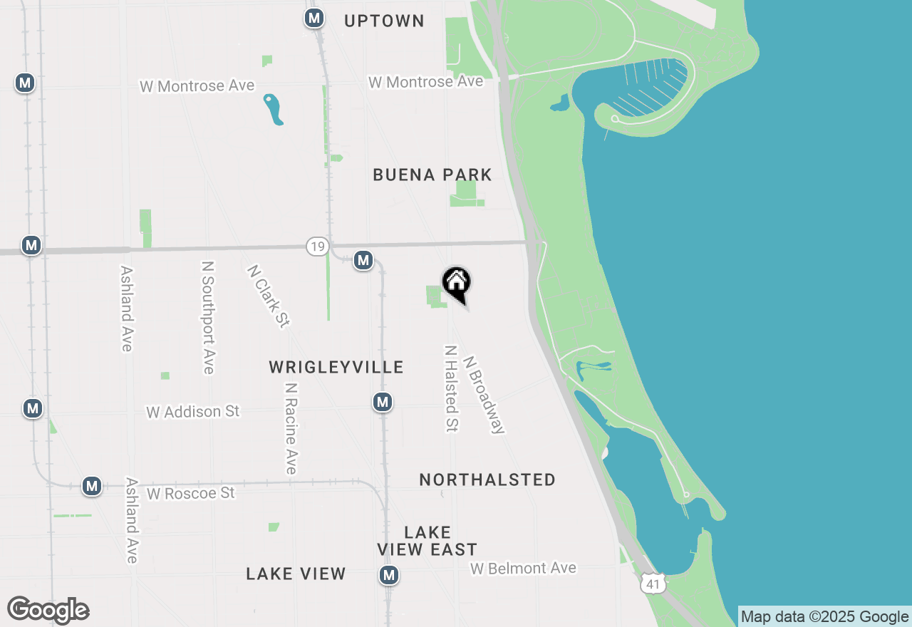 Map of 732 W Grace Street #2W, Chicago, IL 60613