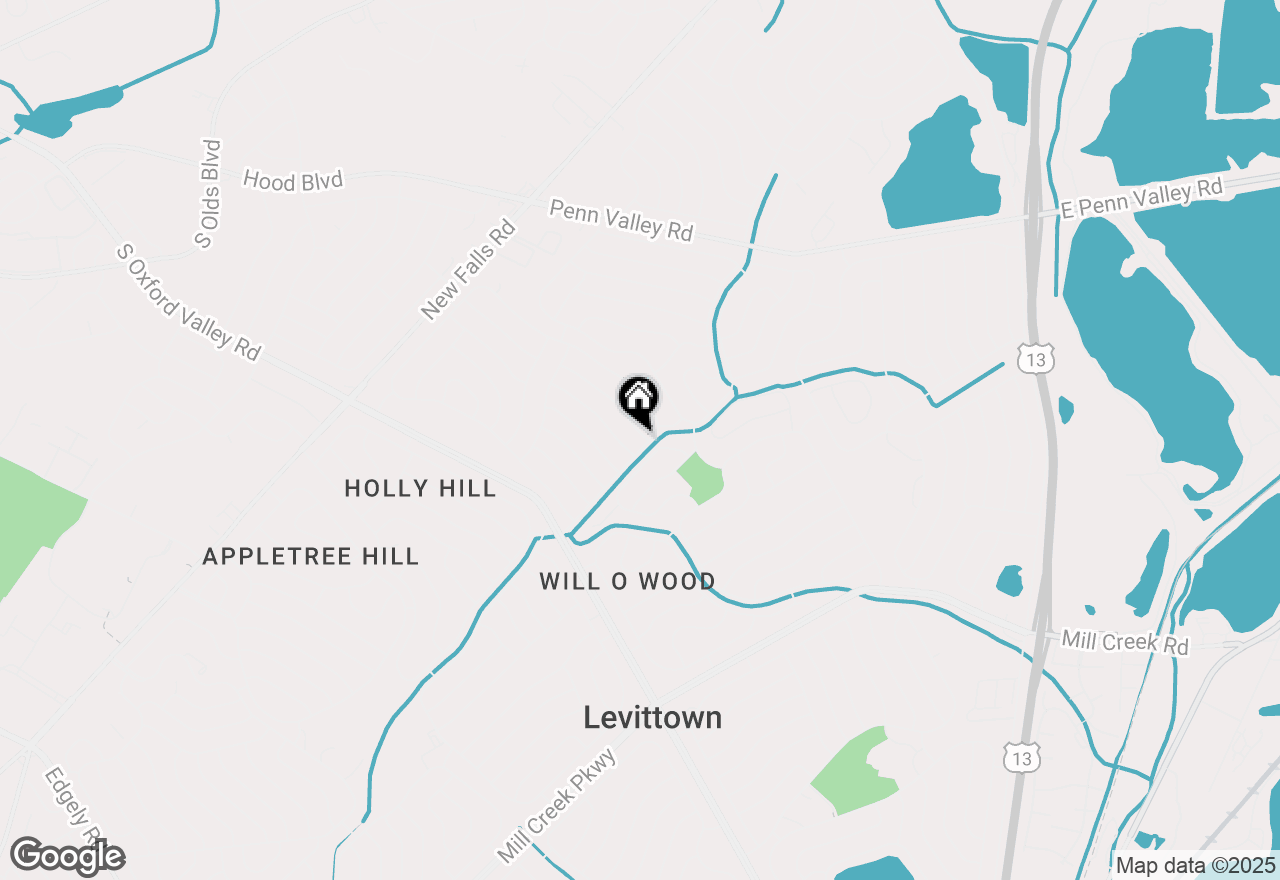 Map of 1 Mistletoe Lane, Levittown, PA 19054