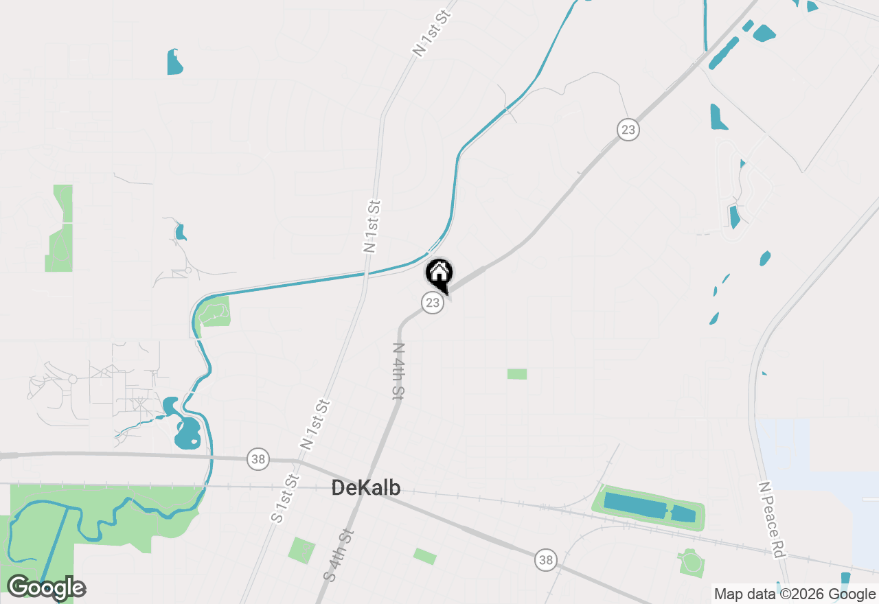 Map of 542 Sycamore Road, Dekalb, IL 60115