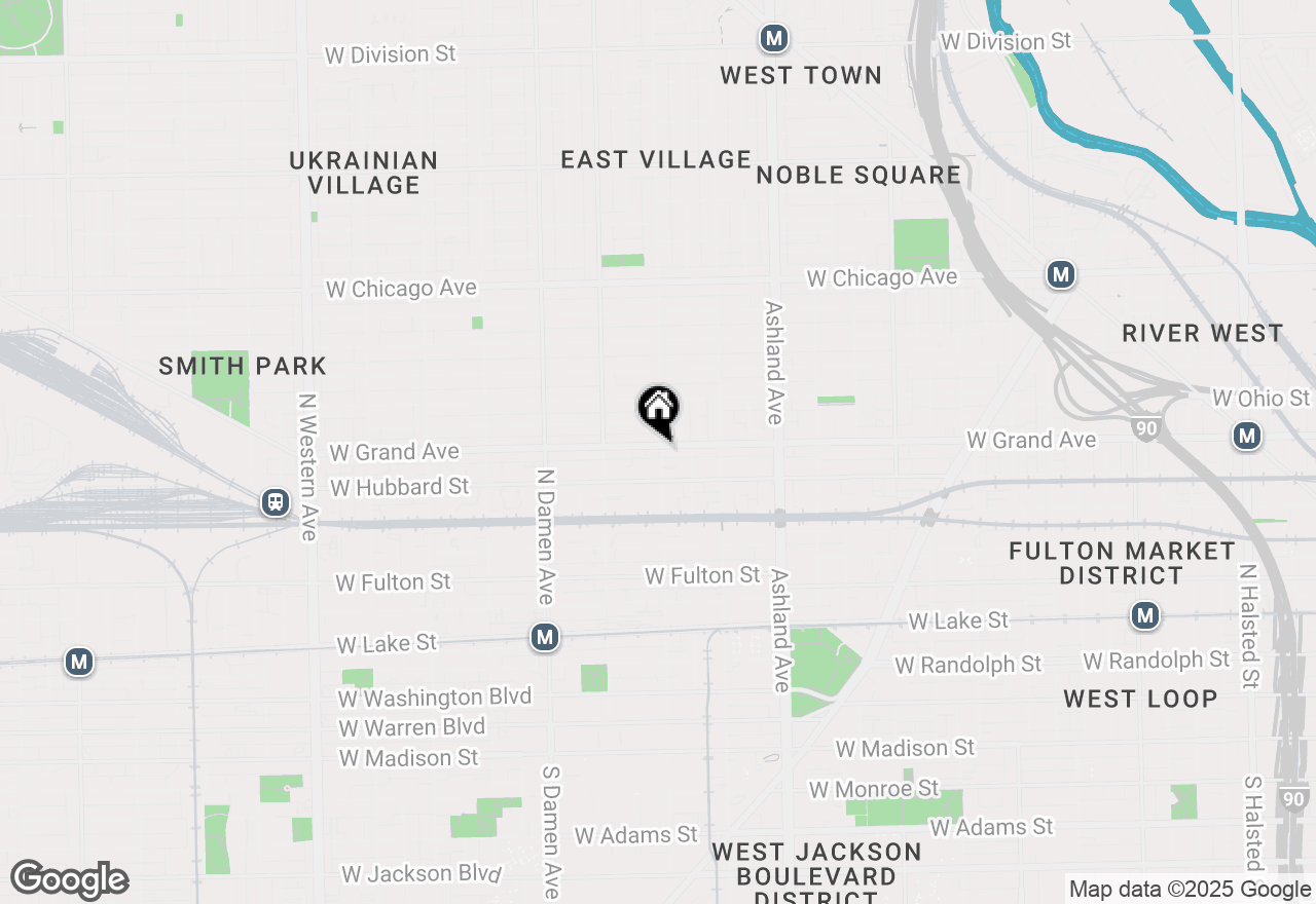 Map of 1801 W Grand Avenue #202, Chicago, IL 60622