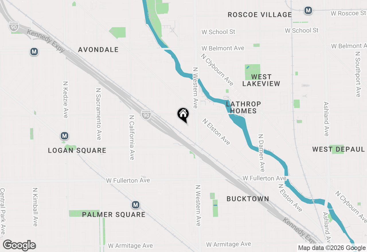 Map of 2713 N Campbell Avenue, Chicago, IL 60647