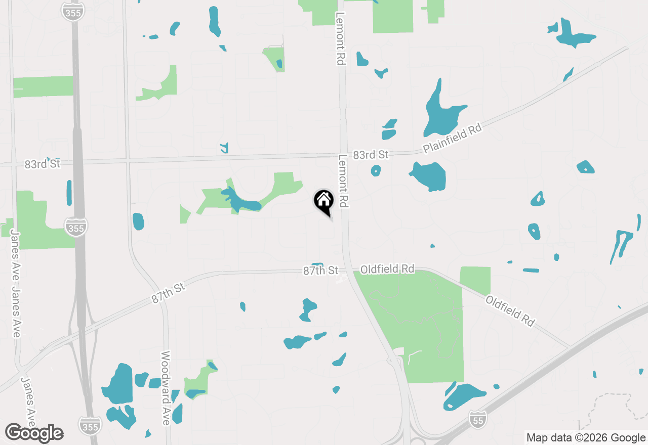 Map of (Address confidential), Darien, Illinois 60561