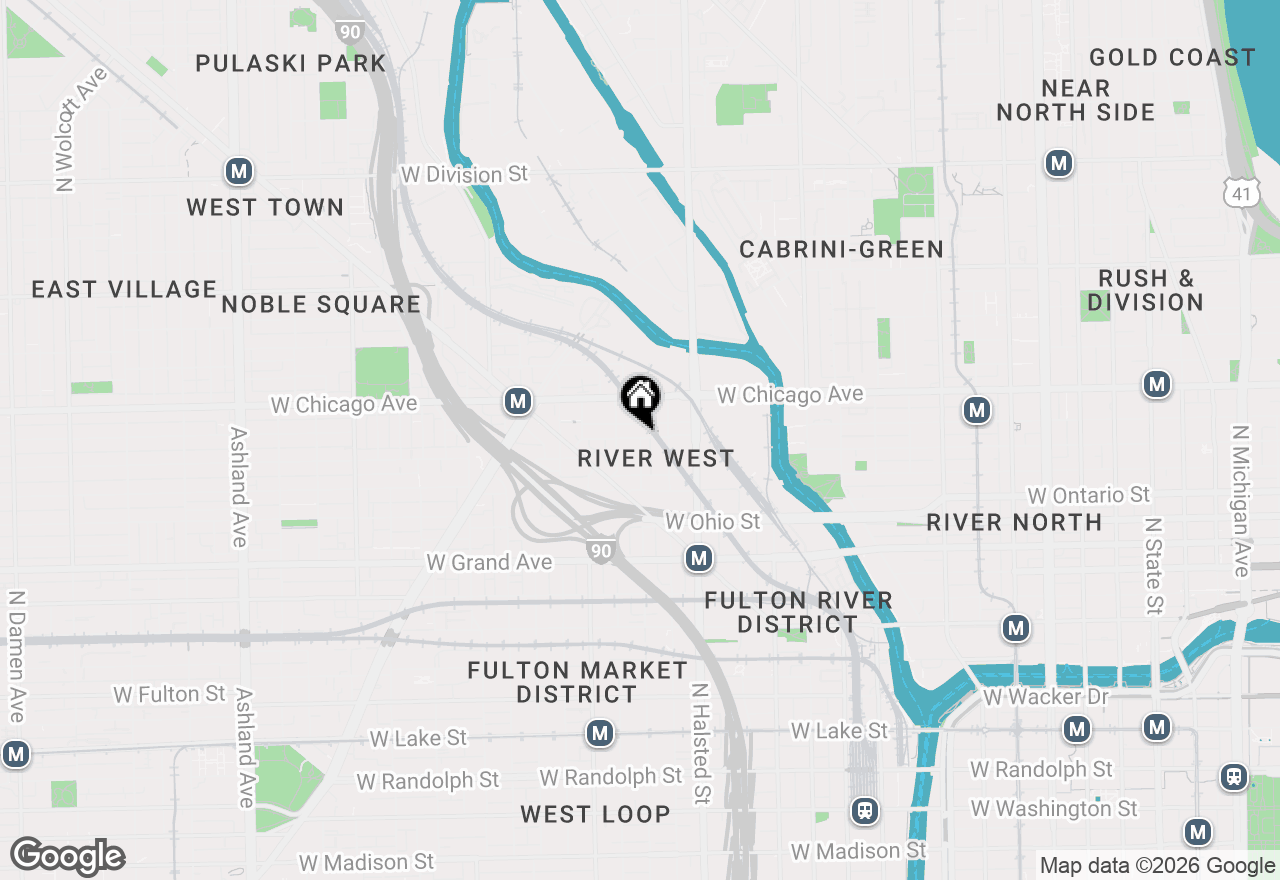 Map of 693 N Peoria Street #3S, Chicago, IL 60642
