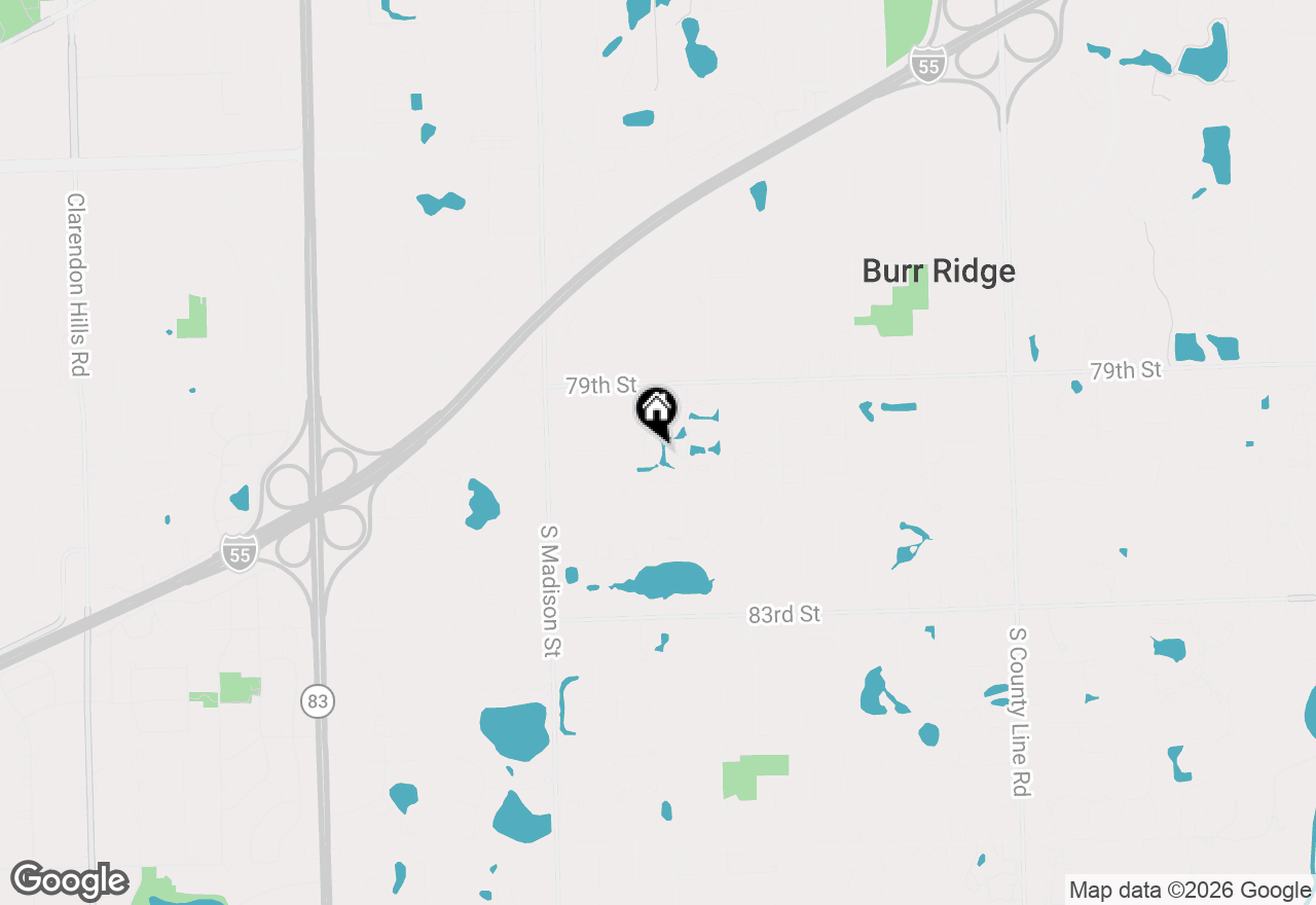 Map of 16 Lake Ridge Club Court, Burr Ridge, IL 60527