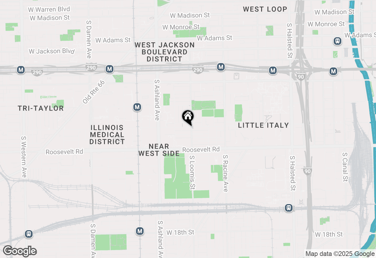 Map of 1411 W Taylor Street #1R, Chicago, IL 60607