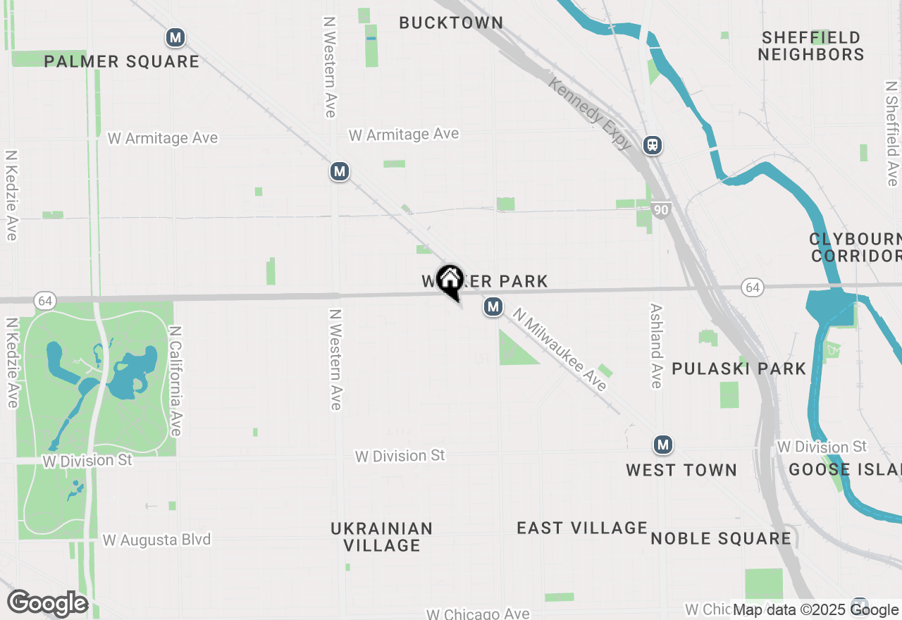 Map of 1550 N Hoyne Avenue #3, Chicago, IL 60622