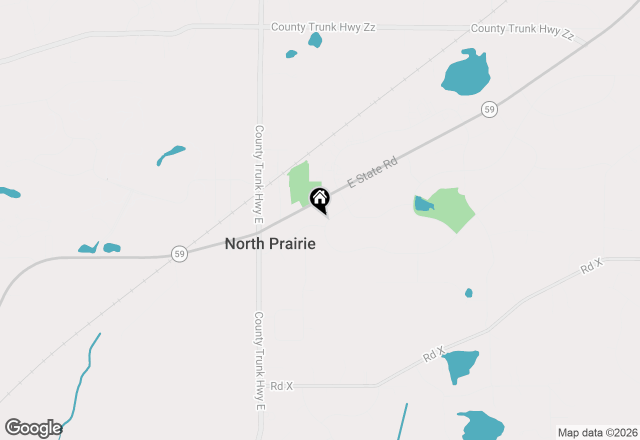 Map of 210 Prairie View Dr, North Prairie, WI 53153