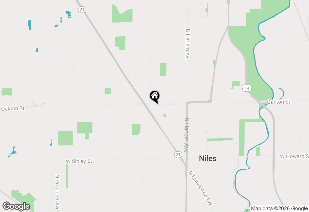 Map of 7421 W Oakton Street, Niles, IL 60714