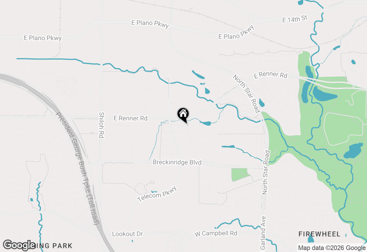 Map of 3615 Elmsted Drive, Richardson, TX 75082