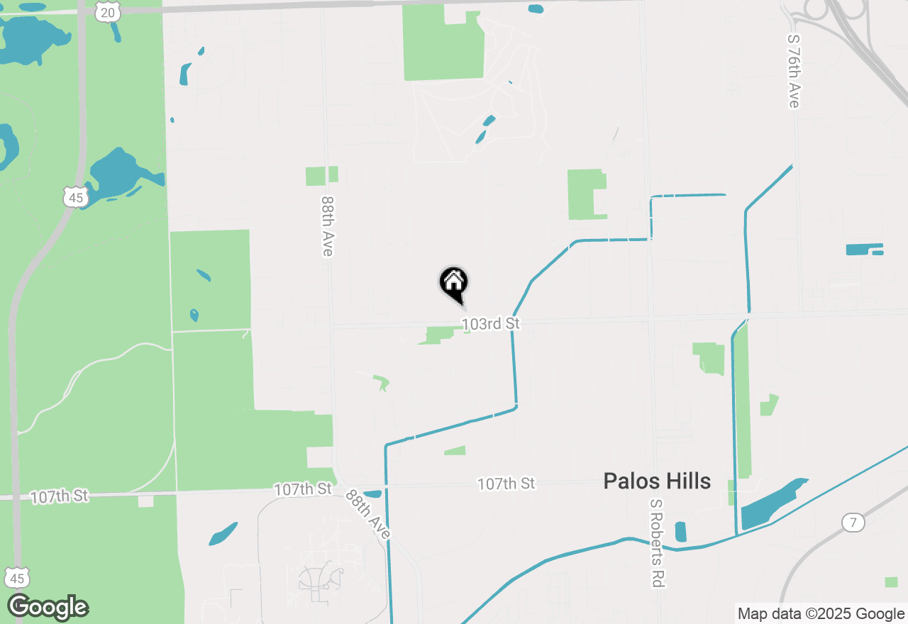 Map of 8480 W 103rd Terrace #301, Palos Hills, IL 60465