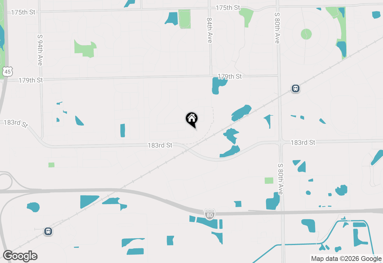 Map of 18260 Kirby Drive, Tinley Park, IL 60487