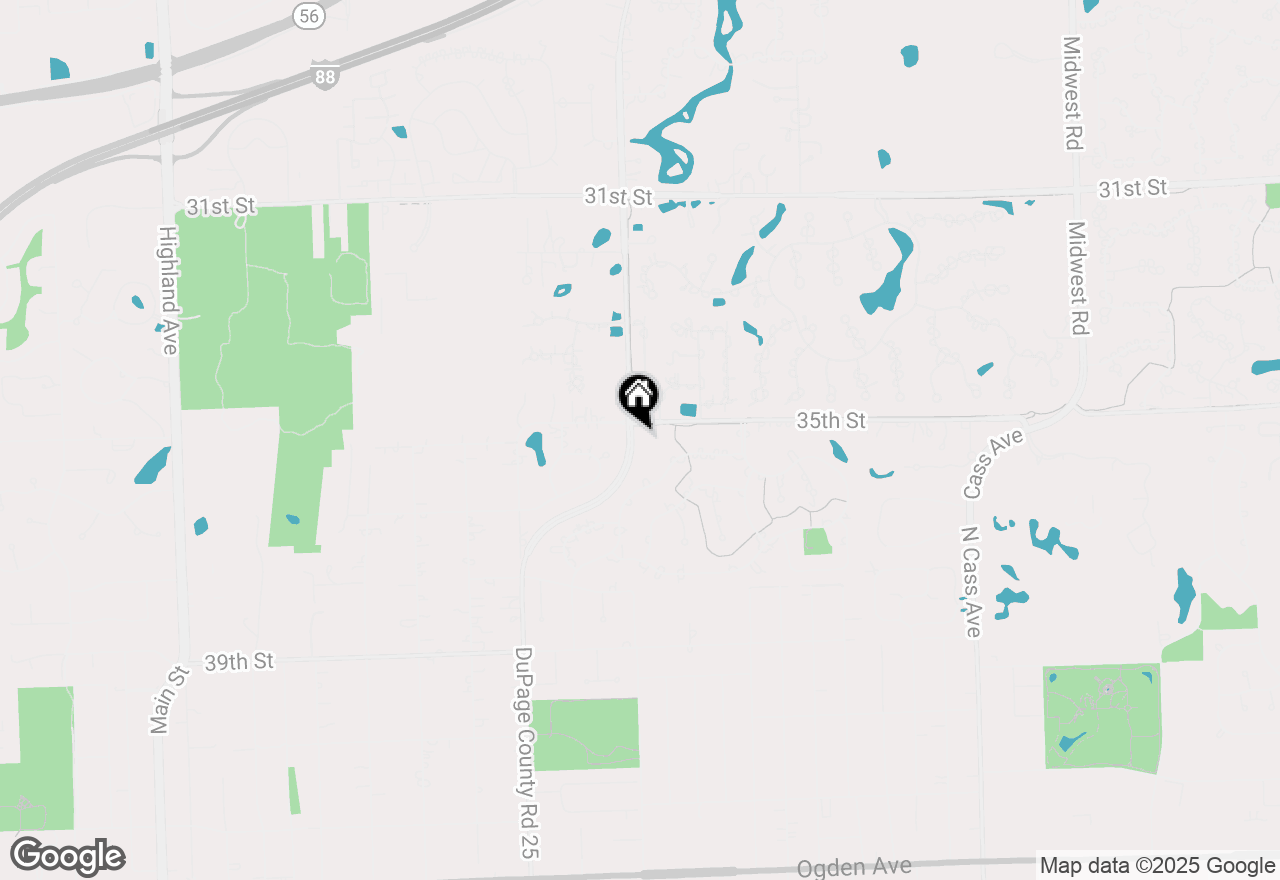 Map of 2919 35th Street, Oak Brook, IL 60523