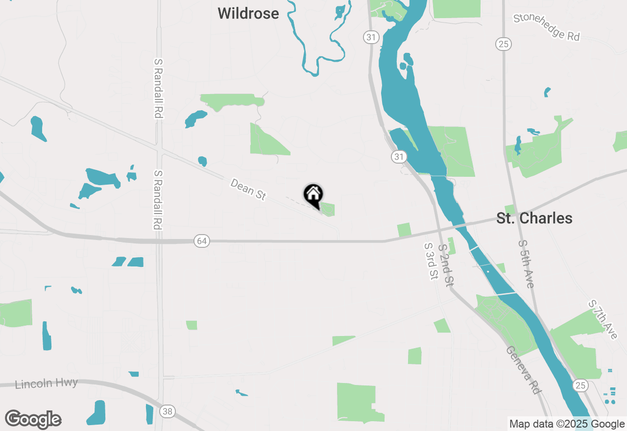 Map of 1012 Dean Street, St. Charles, IL 60174