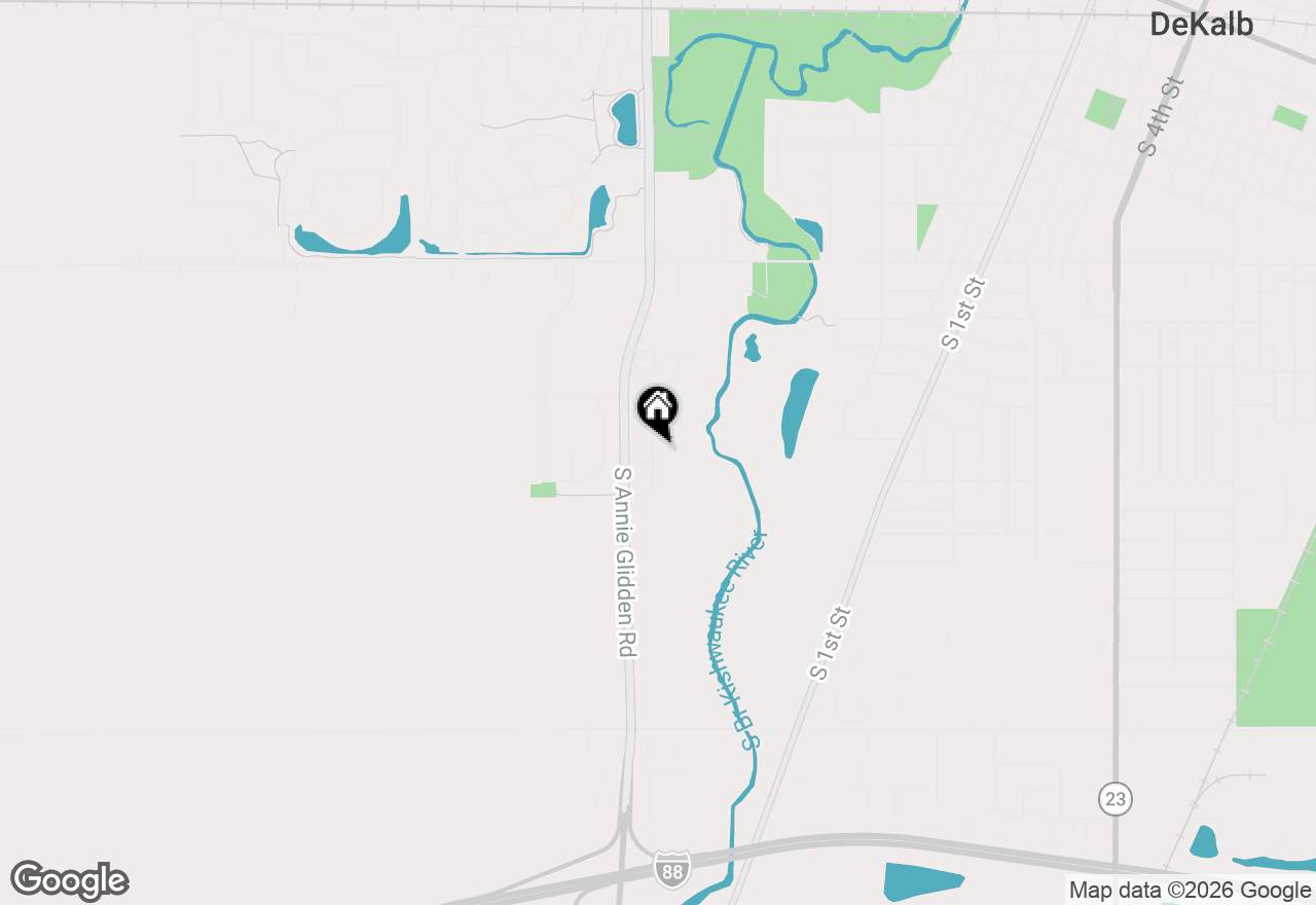 Map of 1224 Bellevue Drive, Dekalb, IL 60115