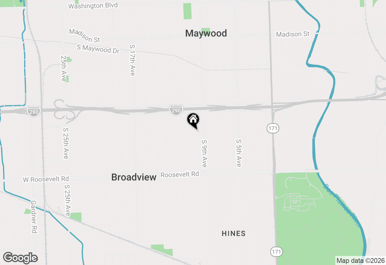 Map of (Address confidential), Maywood, Illinois 60153