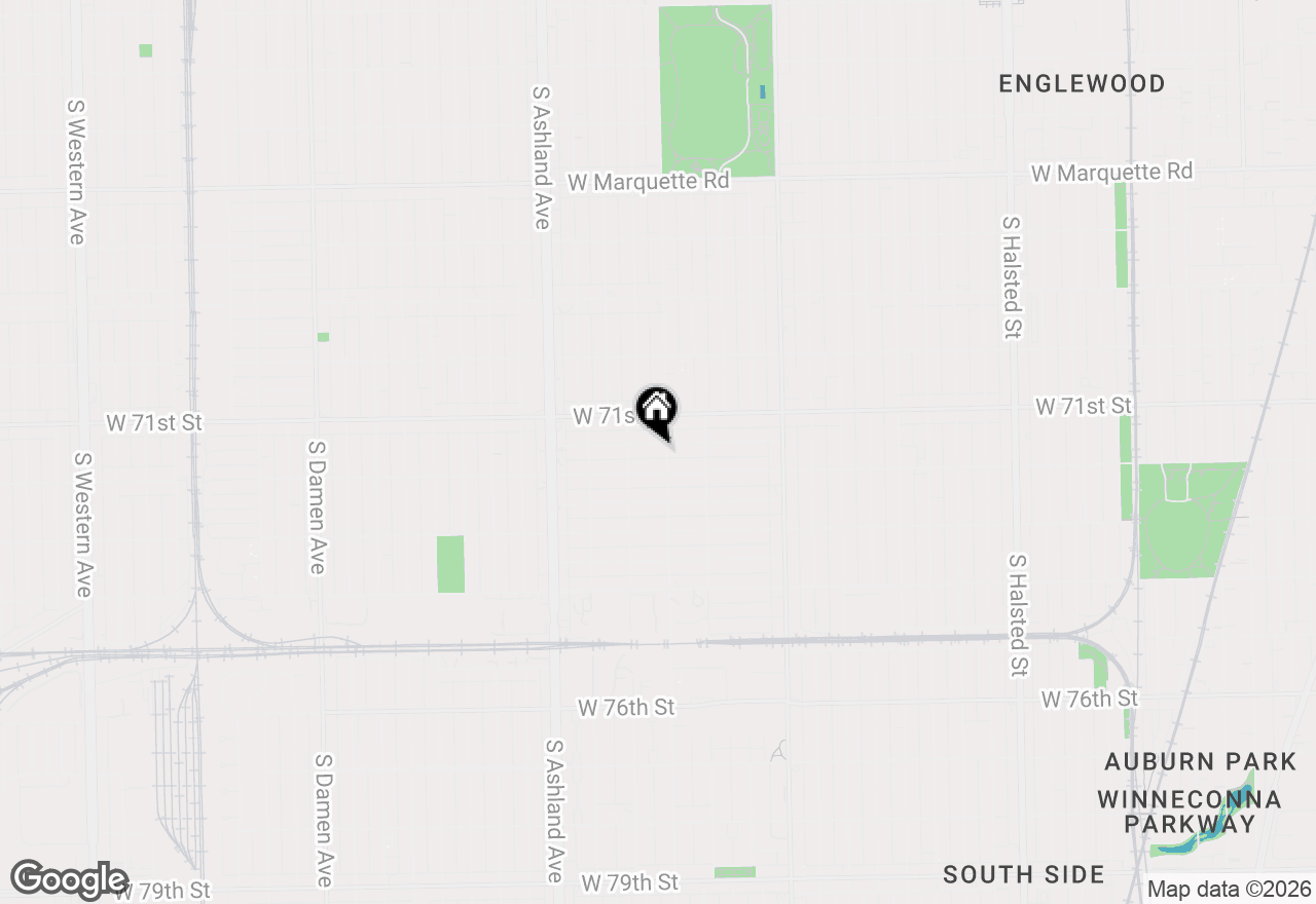 Map of 1409 W 71st Place, Chicago, IL 60636