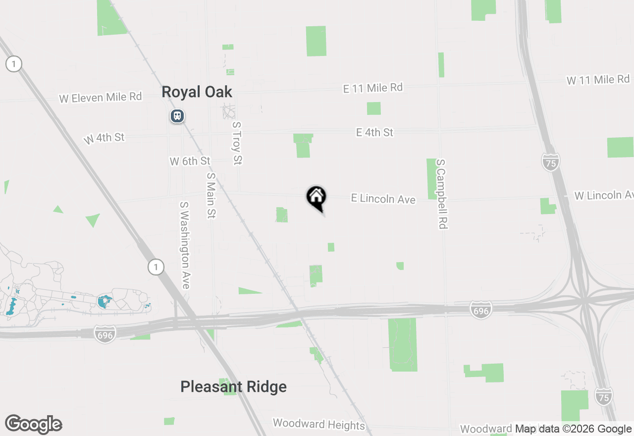 Map of 916 Longfellow Avenue, Royal Oak, MI 48067
