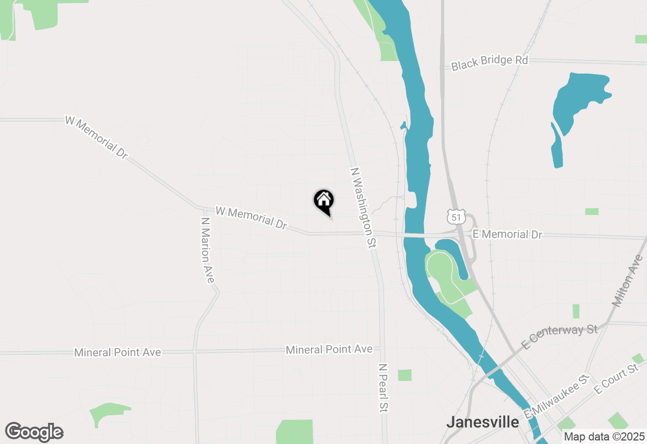 Map of 1020 N Walnut Street, Janesville, WI 53548