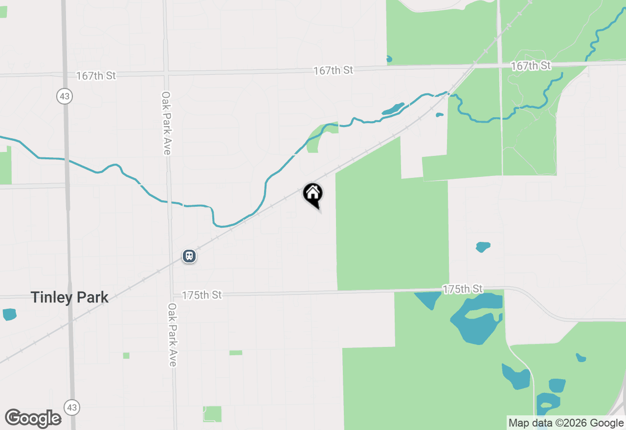 Map of 17212 Donegal Street, Tinley Park, IL 60477