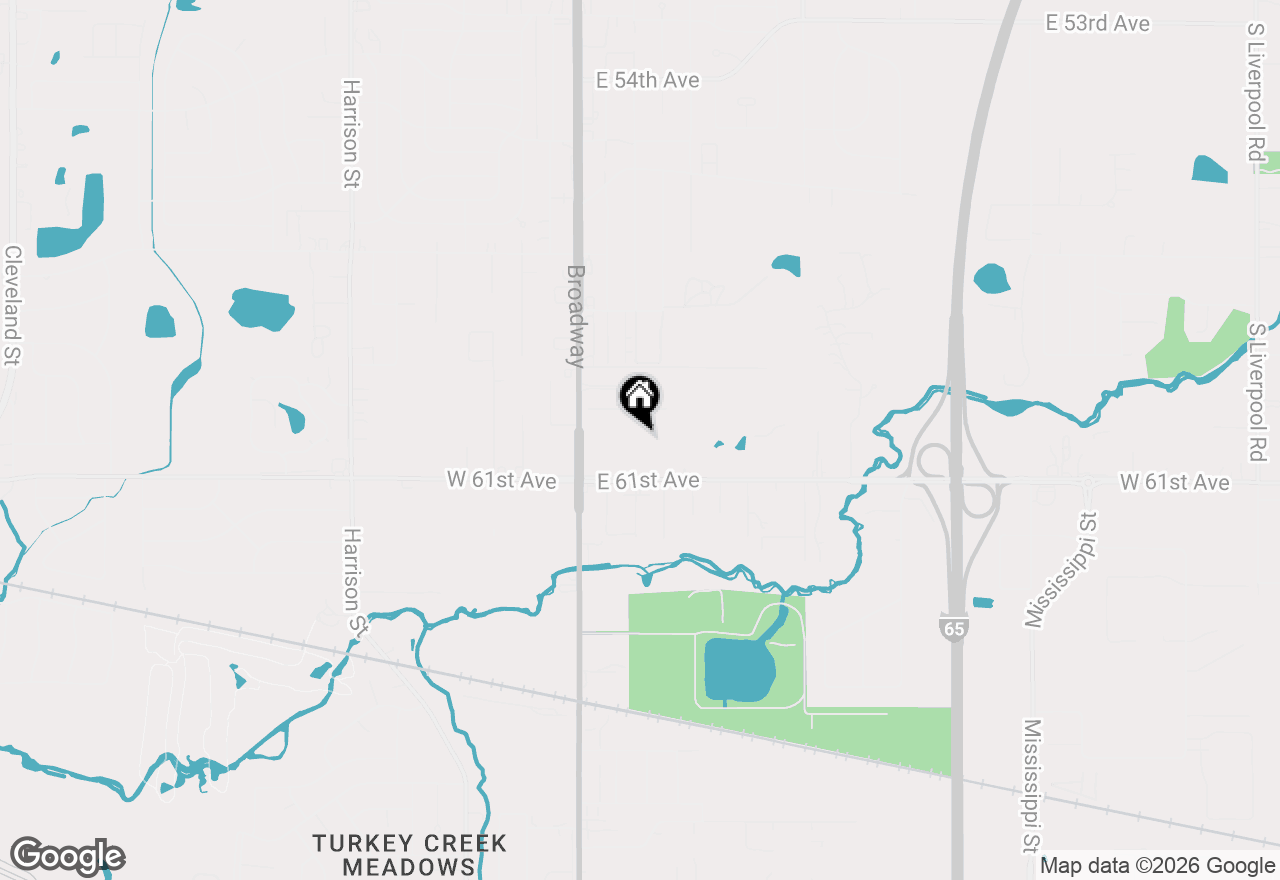 Map of 338 E 60th Drive, Merrillville, IN 46410