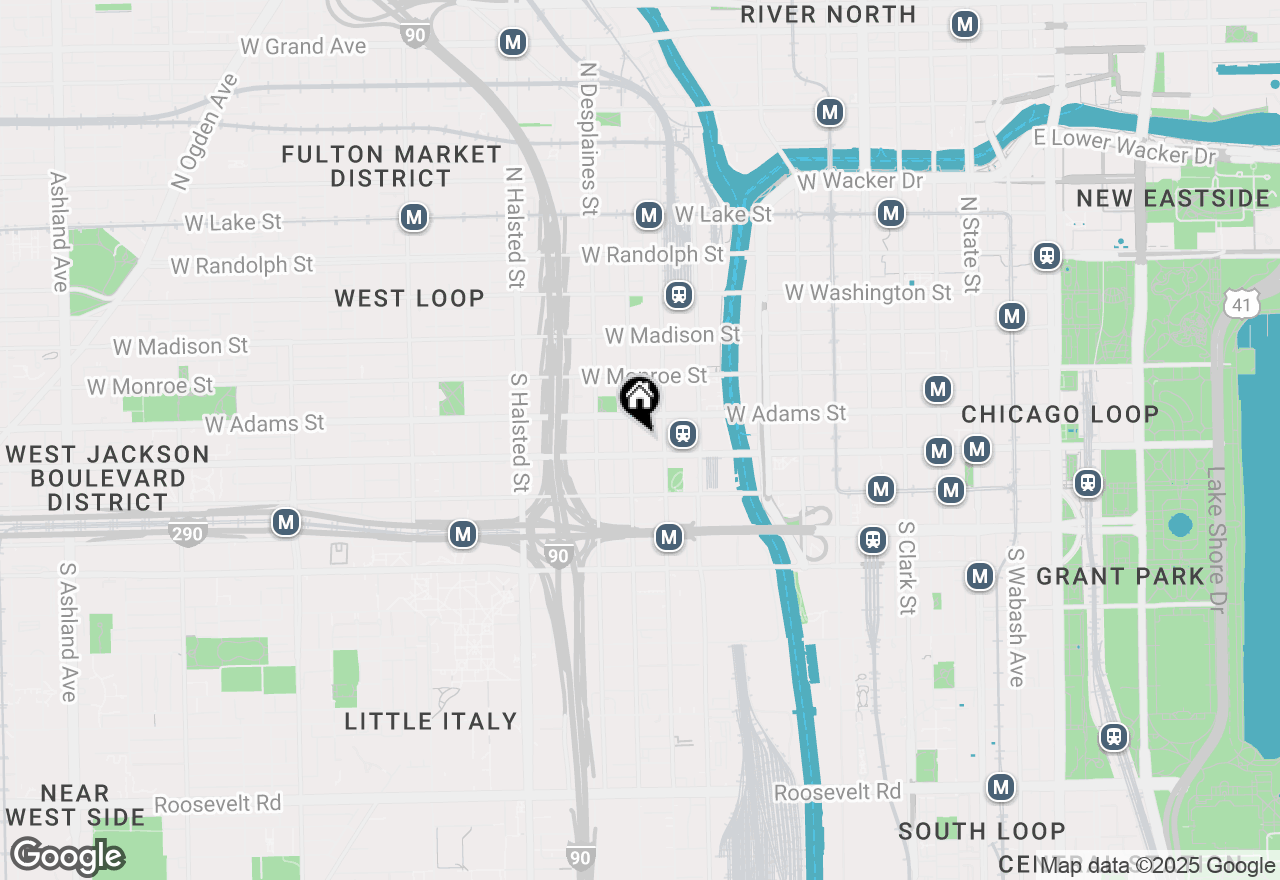 Map of 565 W Quincy Street #1206, Chicago, IL 60661