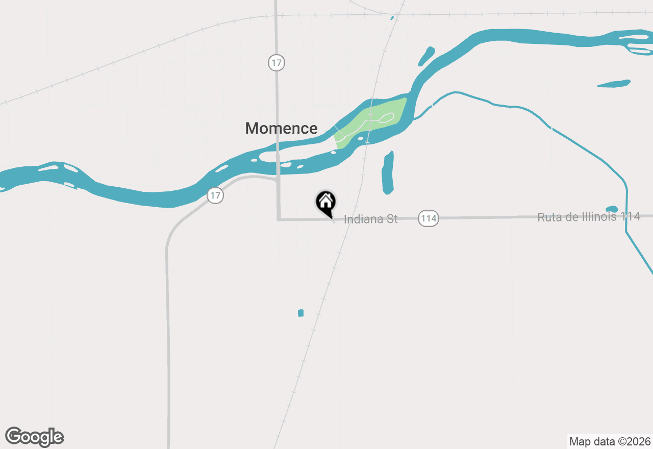 Map of 327 E Indiana Street, Momence, IL 60954