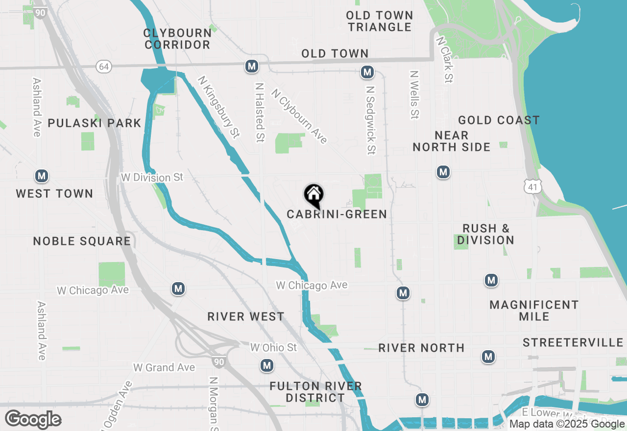 Map of 1018 N Larrabee Street #5N, Chicago, IL 60610