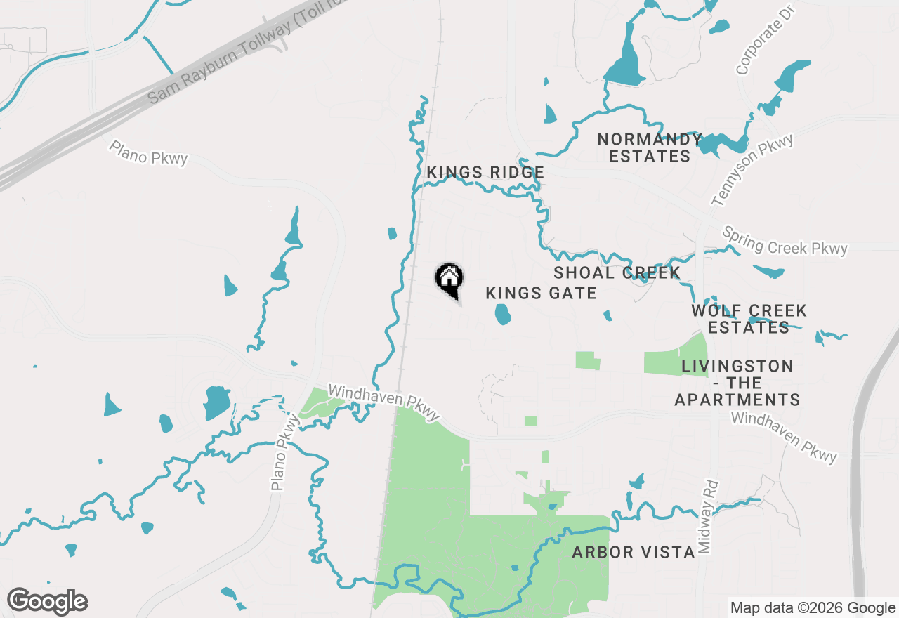 Map of 6416 Village Springs Drive, Plano, TX 75024