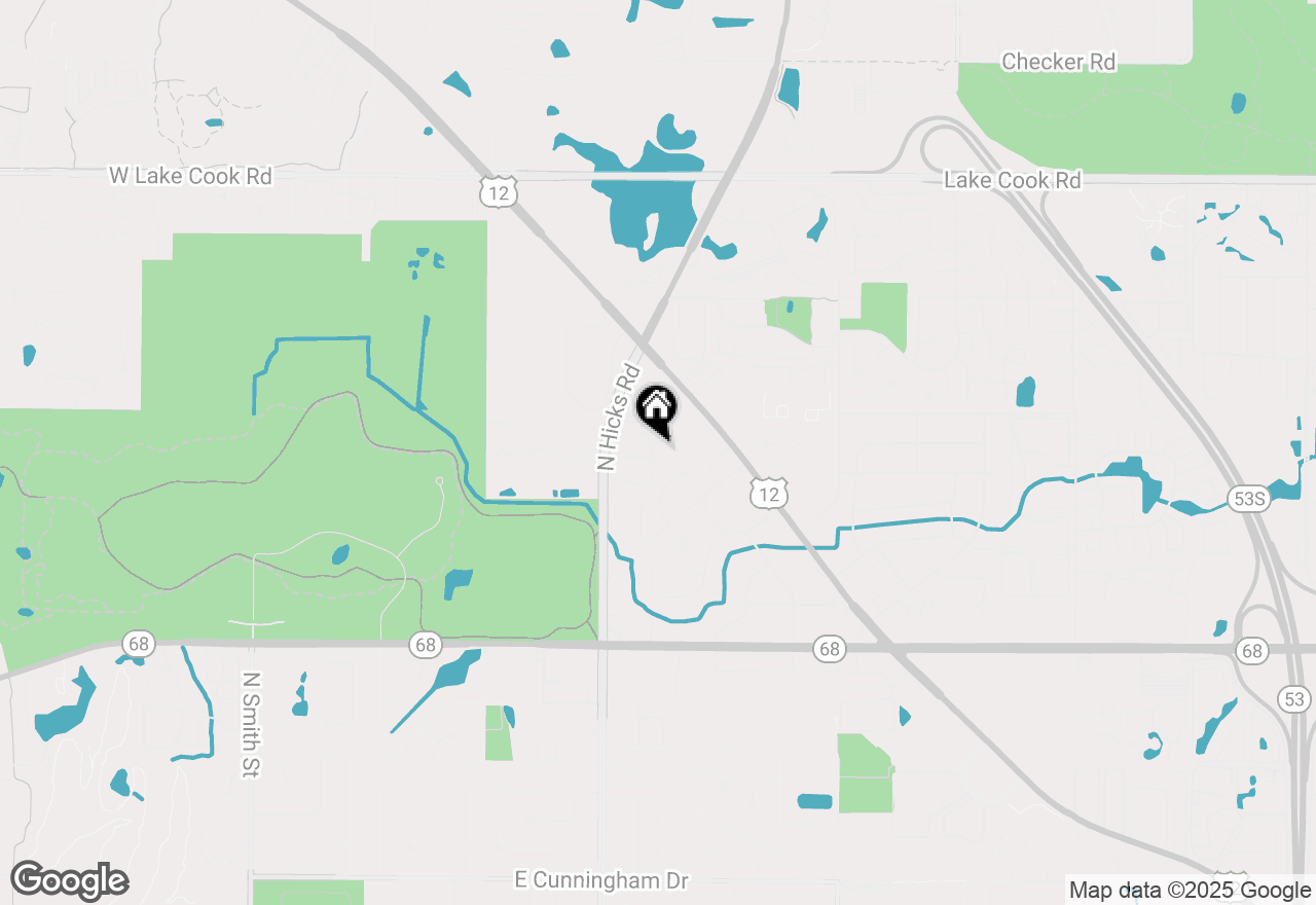 Map of 1955 N Hicks Road #206, Palatine, IL 60074