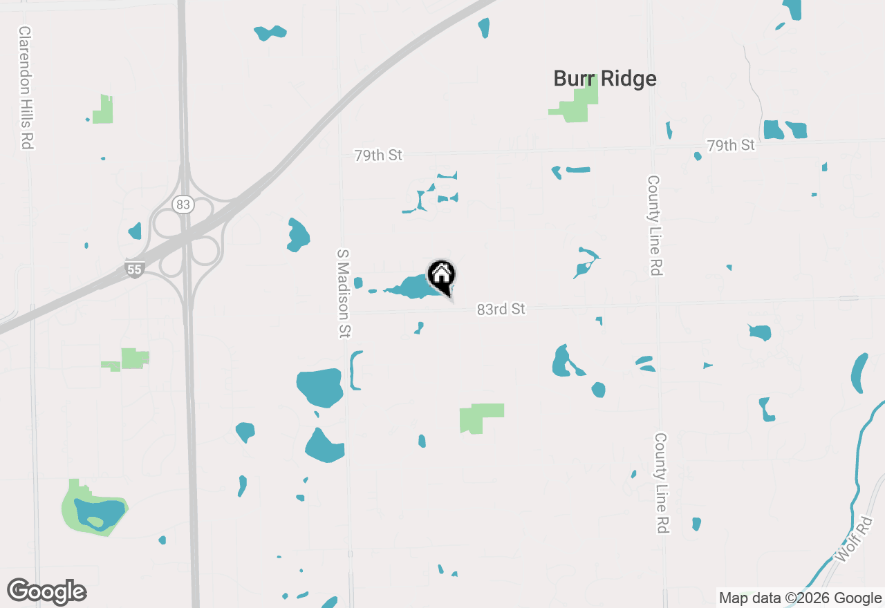 Map of 551 83rd Street, Burr Ridge, IL 60527