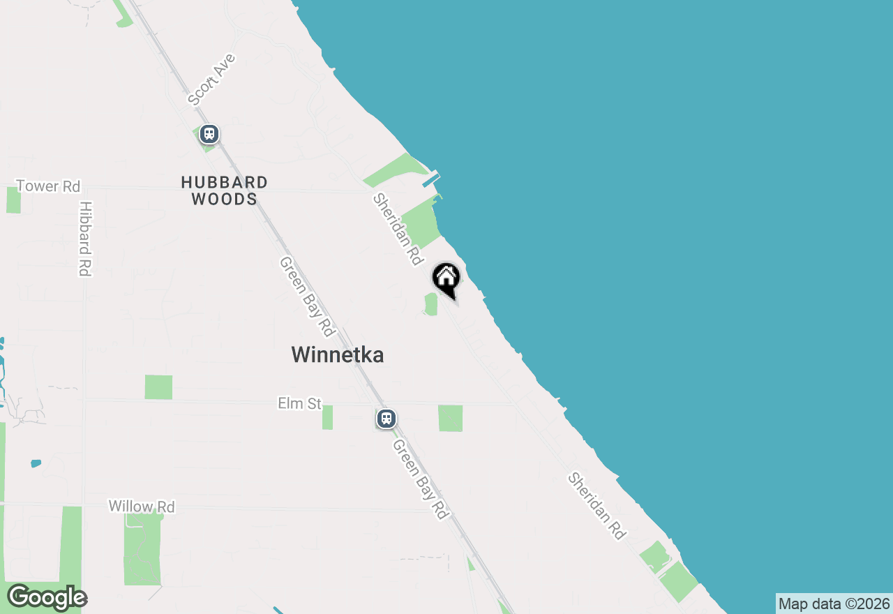 Map of 693 Sheridan Road, Winnetka, IL 60093