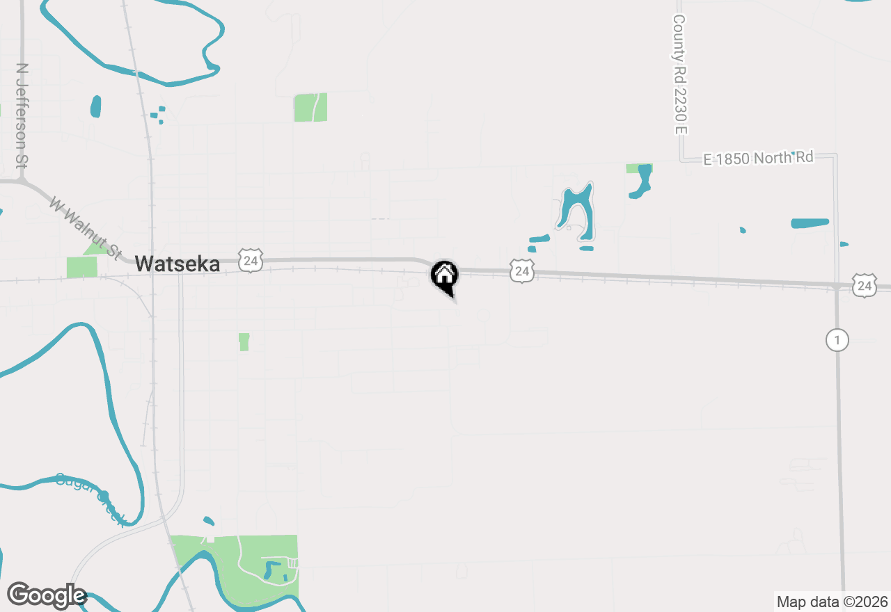 Map of 906 E Locust Street, Watseka, IL 60970