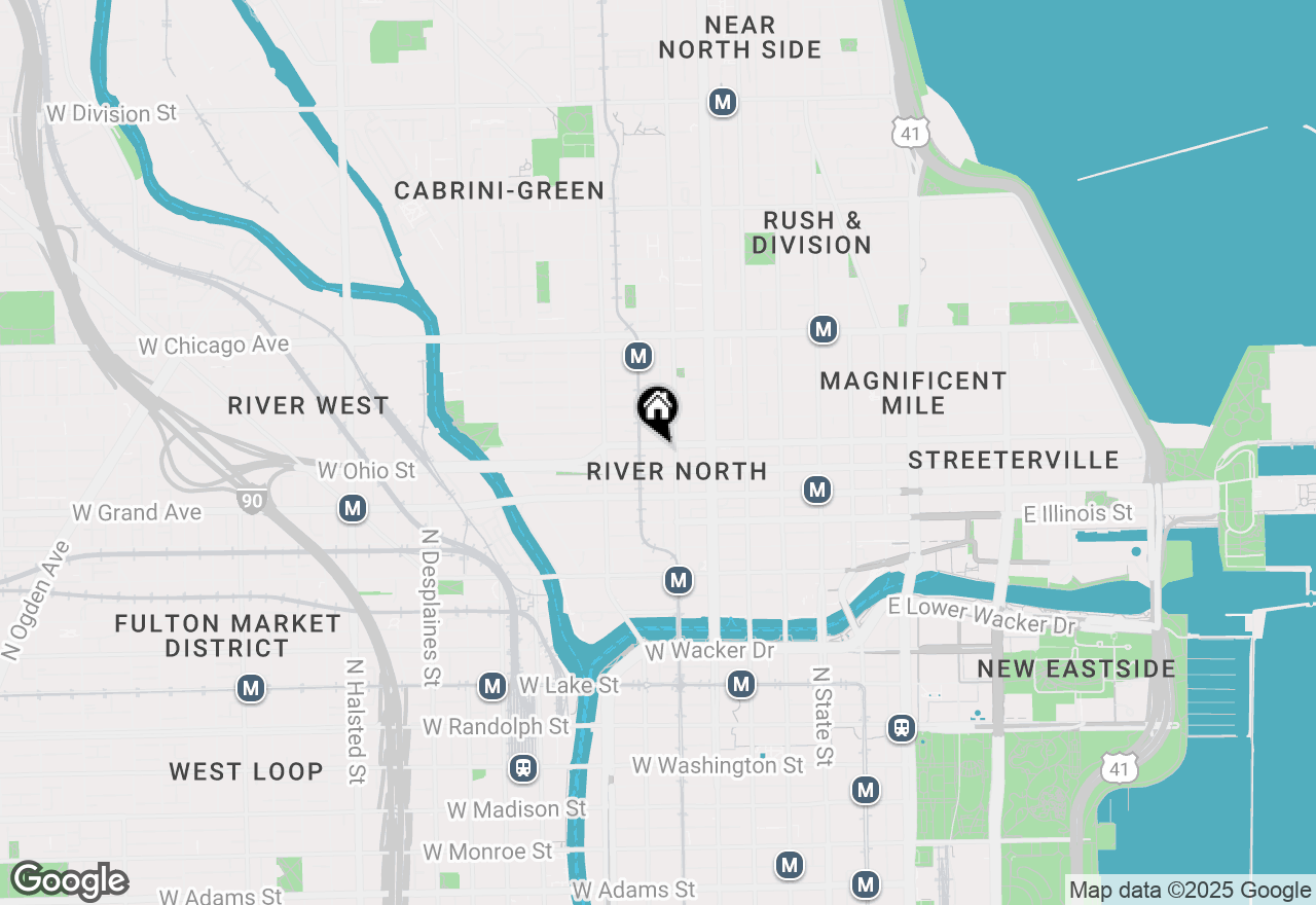 Map of 215 W Ontario Street, Chicago, IL 60654