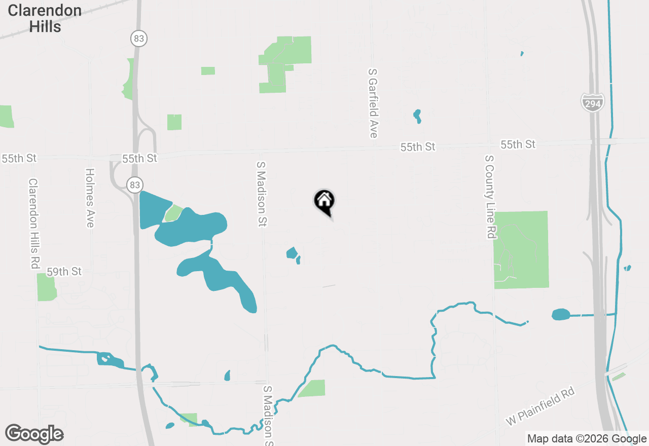 Map of 5731 S Grant Street, Hinsdale, IL 60521