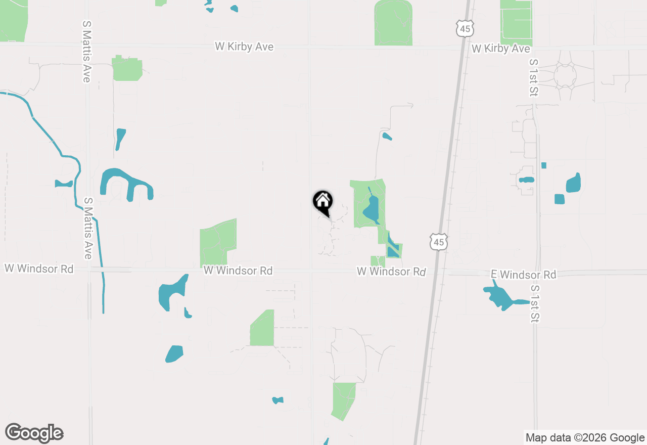 Map of 33 Colony West Drive, Champaign, IL 61820