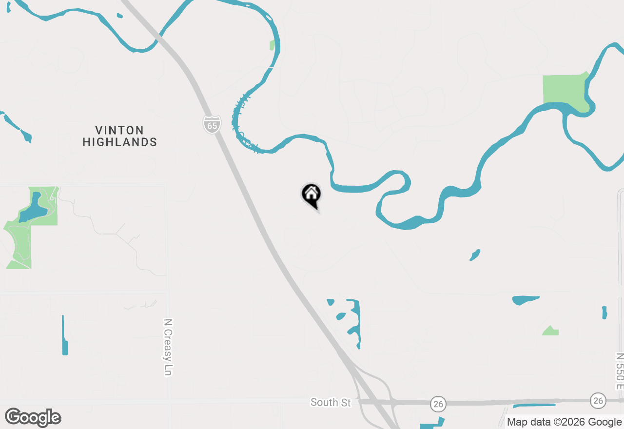 Map of 648 Shady Creek Drive, Lafayette, IN 47905