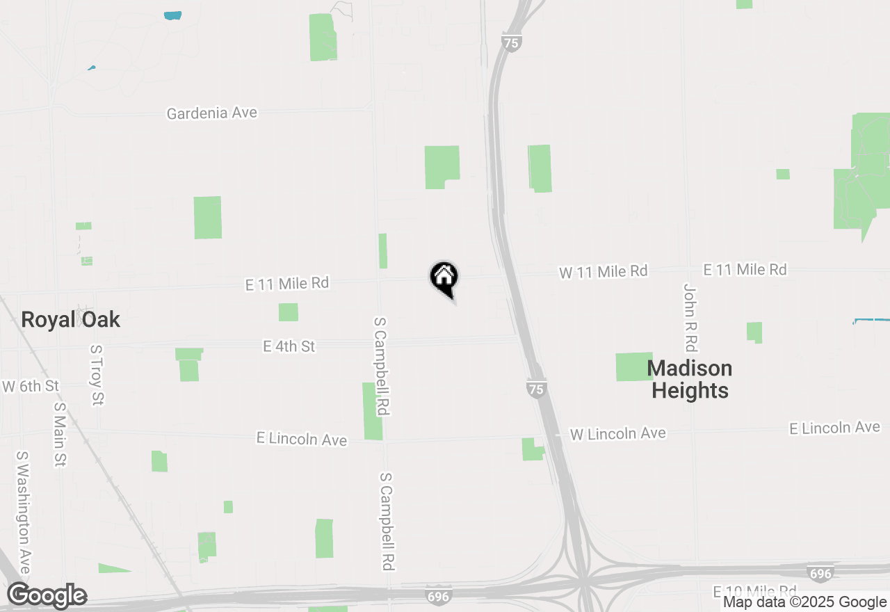 Map of 208 S Edgeworth Avenue, Royal Oak, MI 48067