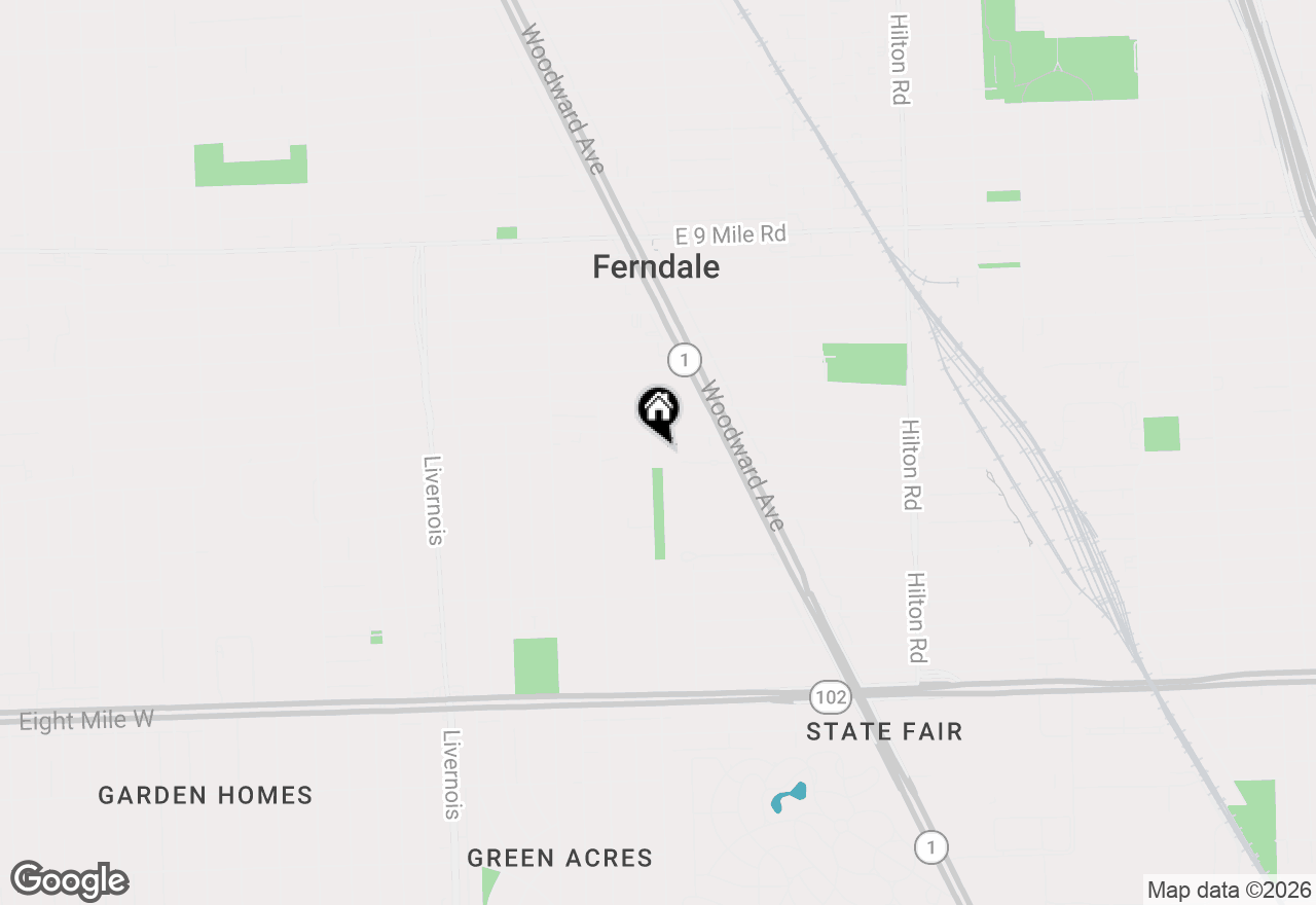 Map of 918 Saint Louis Street, Ferndale, MI 48220