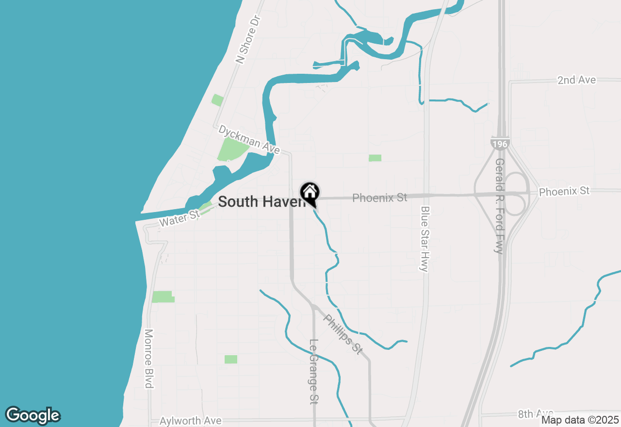 Map of 659 Huron Street, South Haven, MI 49090