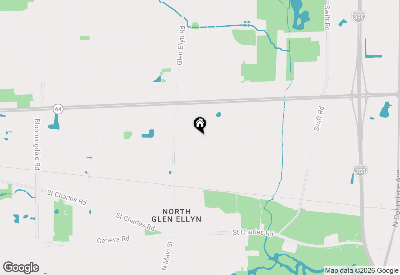 Map of 1N605 Park Boulevard, Glen Ellyn, IL 60137