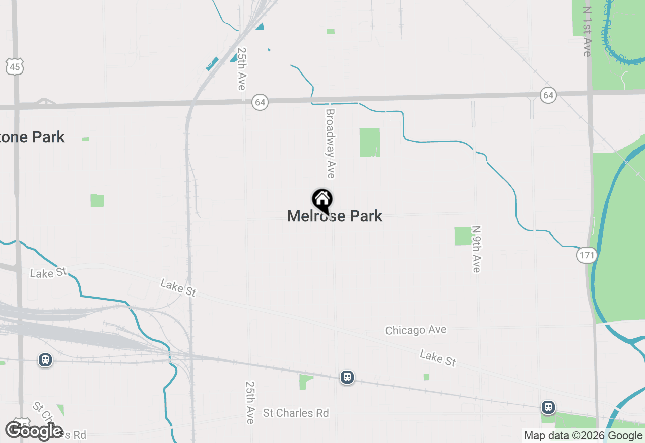 Map of (Address confidential), Melrose Park, Illinois 60160