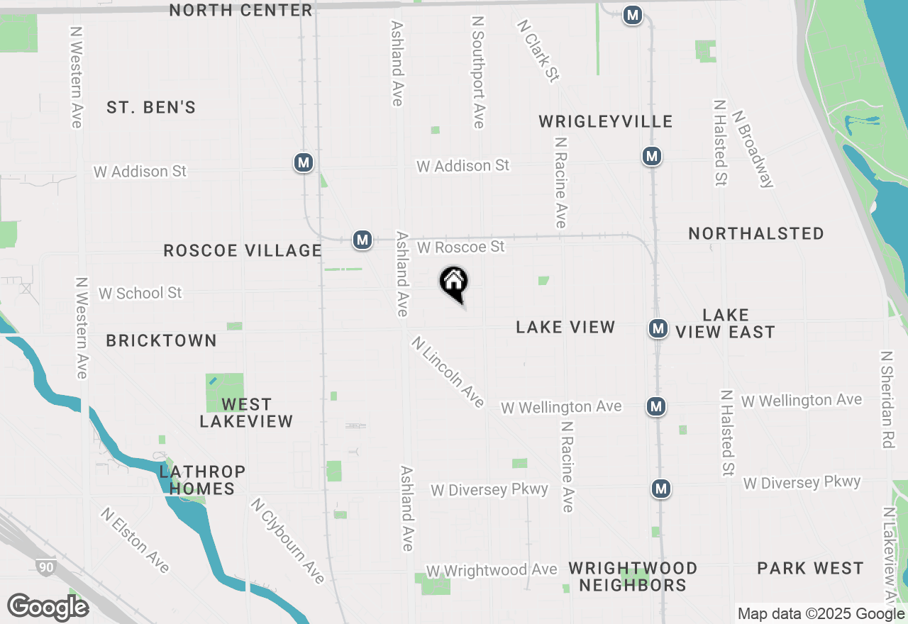 Map of 1445 W Melrose Street #1, Chicago, IL 60657